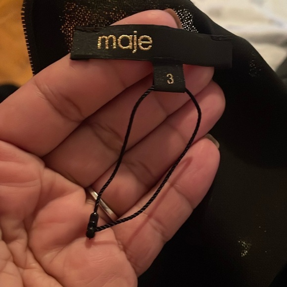 Maje Rosia Long dress with all-over embroidery size 3 like new - Picture 7 of 16